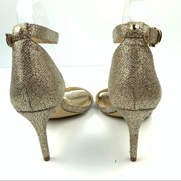 Michael Michael Kors heels size 7.5 38 gold snakeskin print glitter stilettos - Picture 3 of 12